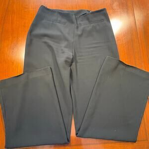Zara Wide Leg Black Pants w/Side Zip Size Large